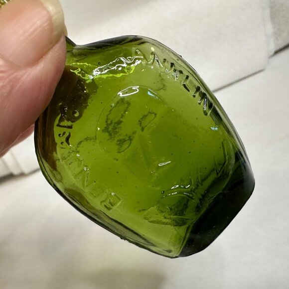 Antique Vtg Glass Apothecary Jaundice Bitters Bottles 1852 w/ Stoppers & Box - Picture 6 of 16